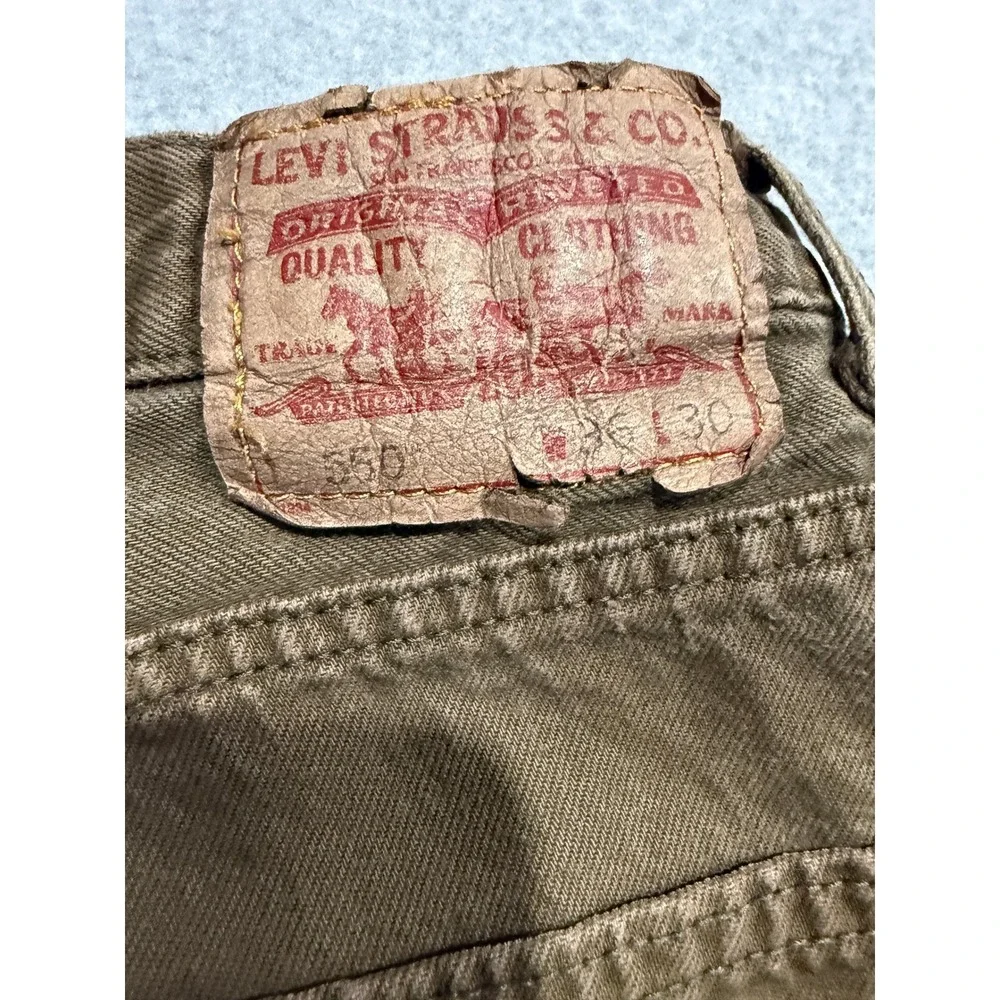 Levis 550 Relaxed Fit Brown Denim Jeans Mens 36x30 Cotton Tapered Leg 00550-0549